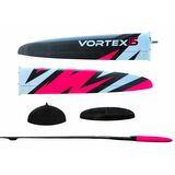 Standard layup, 4 servo<br> Top: magenta & white design on black<br> Bottom: black with magenta-white fade tip stripe (2)
