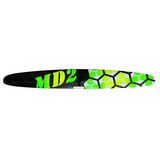 Spread carbon layup, Top: black with green-lime fade MD2 design
Bottom: black with green-lime tips (C33)