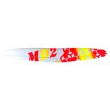 Glass layup, Top: white with red-yellow fade MD2 design
Bottom: black with red-yellow tips (19)