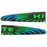 Regular, 2 piece wing<br>Top: blue-green feathers design<br>Bottom: right & left two blue-white fade stripes (6)