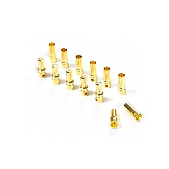 3mm Gold Plated Solder Type Battery/Motor Connectors (6 pairs) (CON30)