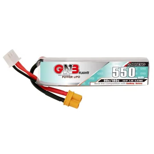 GNB LiPo 2S 550mAh 7.4V 90C JST (HF-2S550-90)