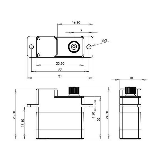 MKS HV6100 Servo 3.4Kg.cm 0.10s 9.8g 10mm